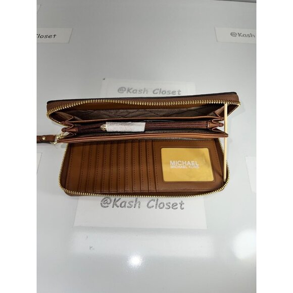 Michael Kors wristlet travel continental wristlet large wallet Luggage Multi - Picture 5 of 8
